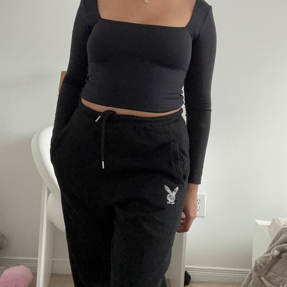 Playboy bunny black sweatpants